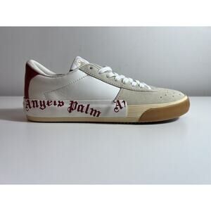 NEW Palm Angels Vulcanized Low Top Leather Sneakers size 40 Unisex White $490.00